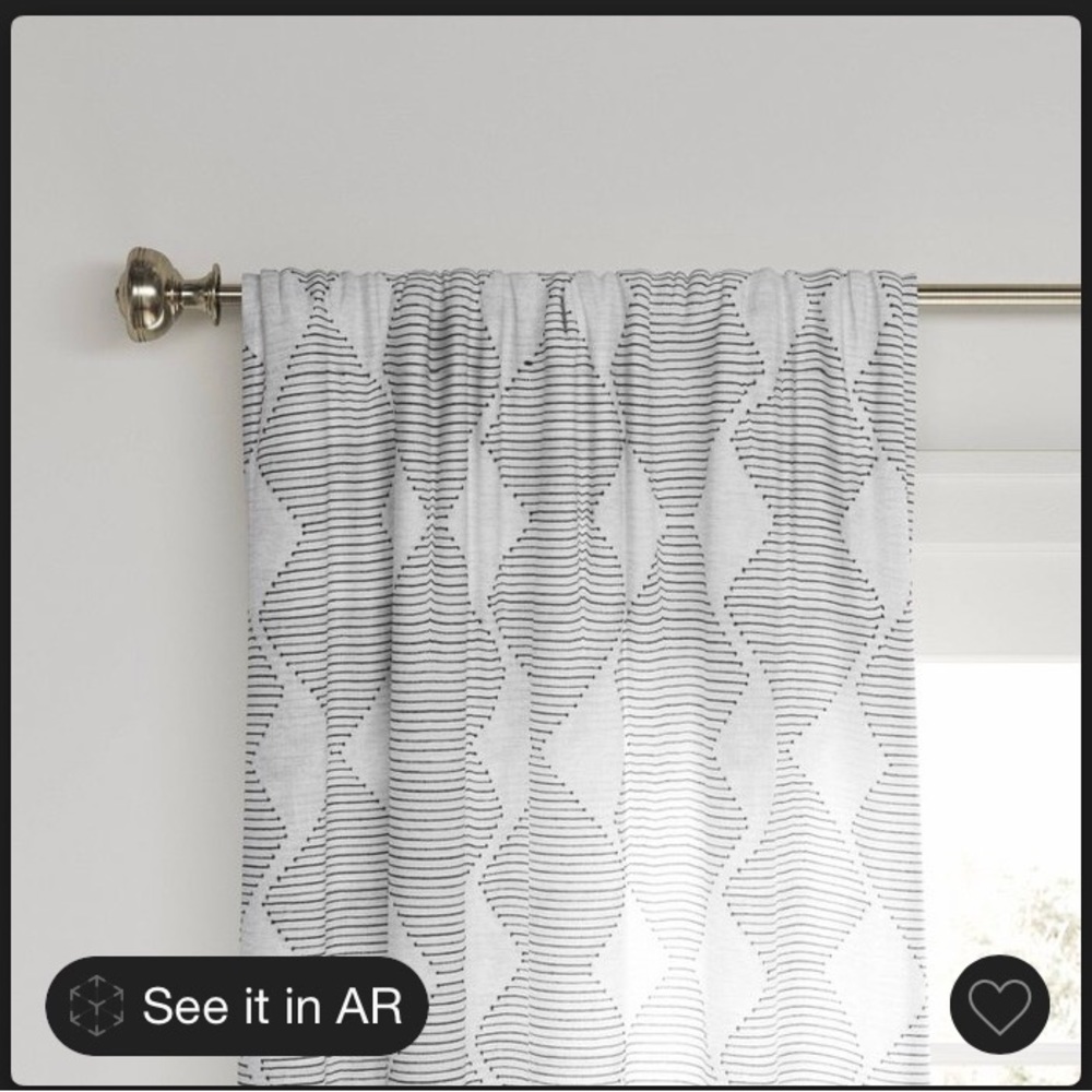 Sheer curtain panel